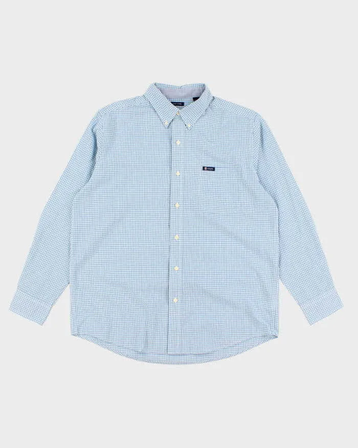 00s Chaps Check Blue Shirt - L