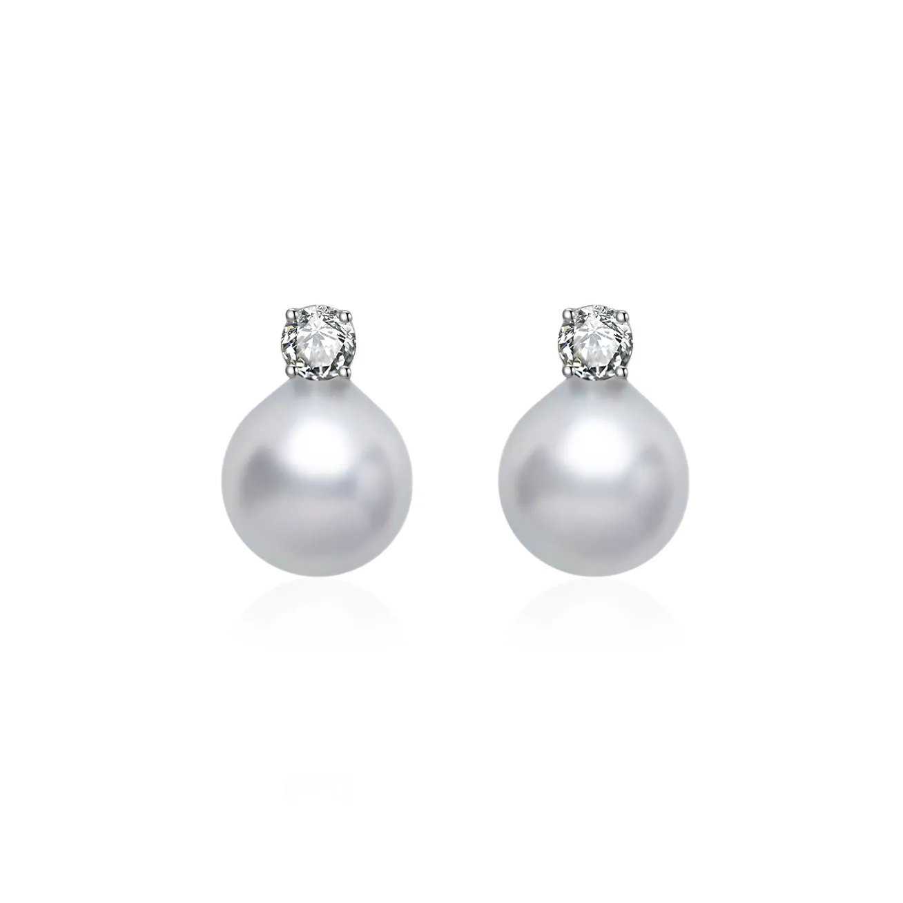 18K Silver Blue Akoya Pearl Earrings KE00132