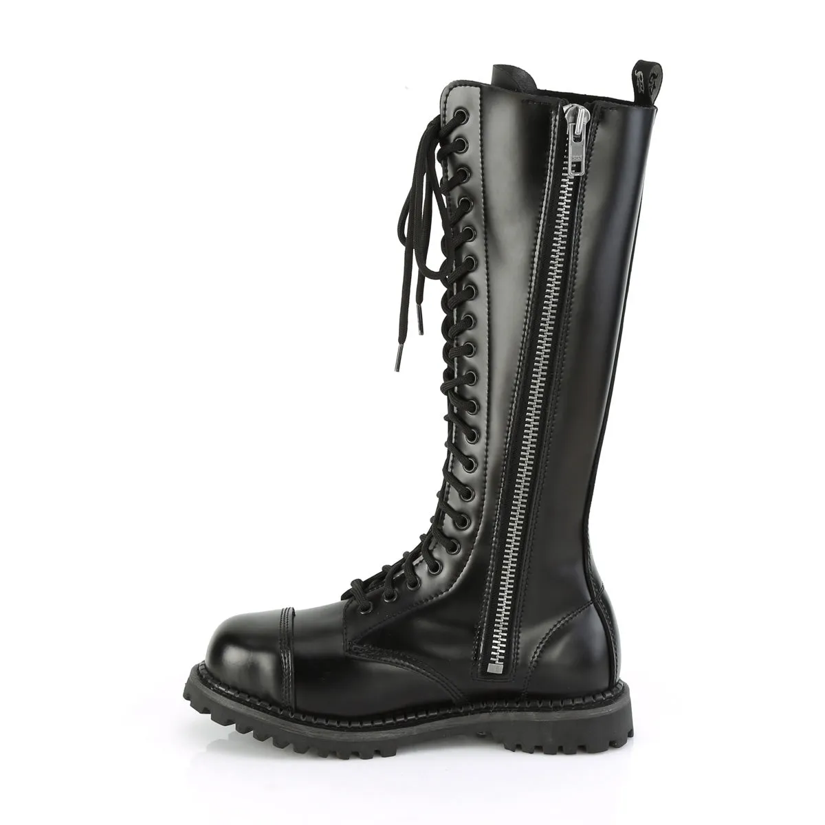 20 Eyelet RIOT-20 Black Leather