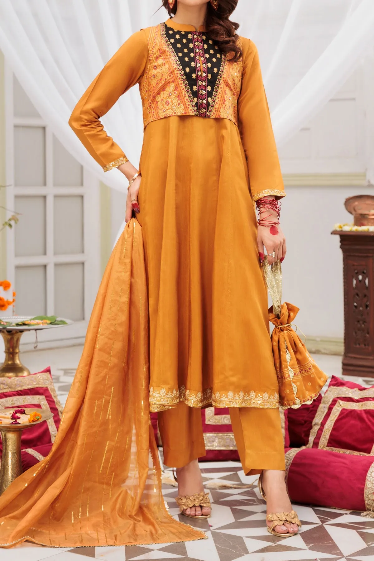 3 PIECE EMBROIDERY VISCOSE | DPV-185