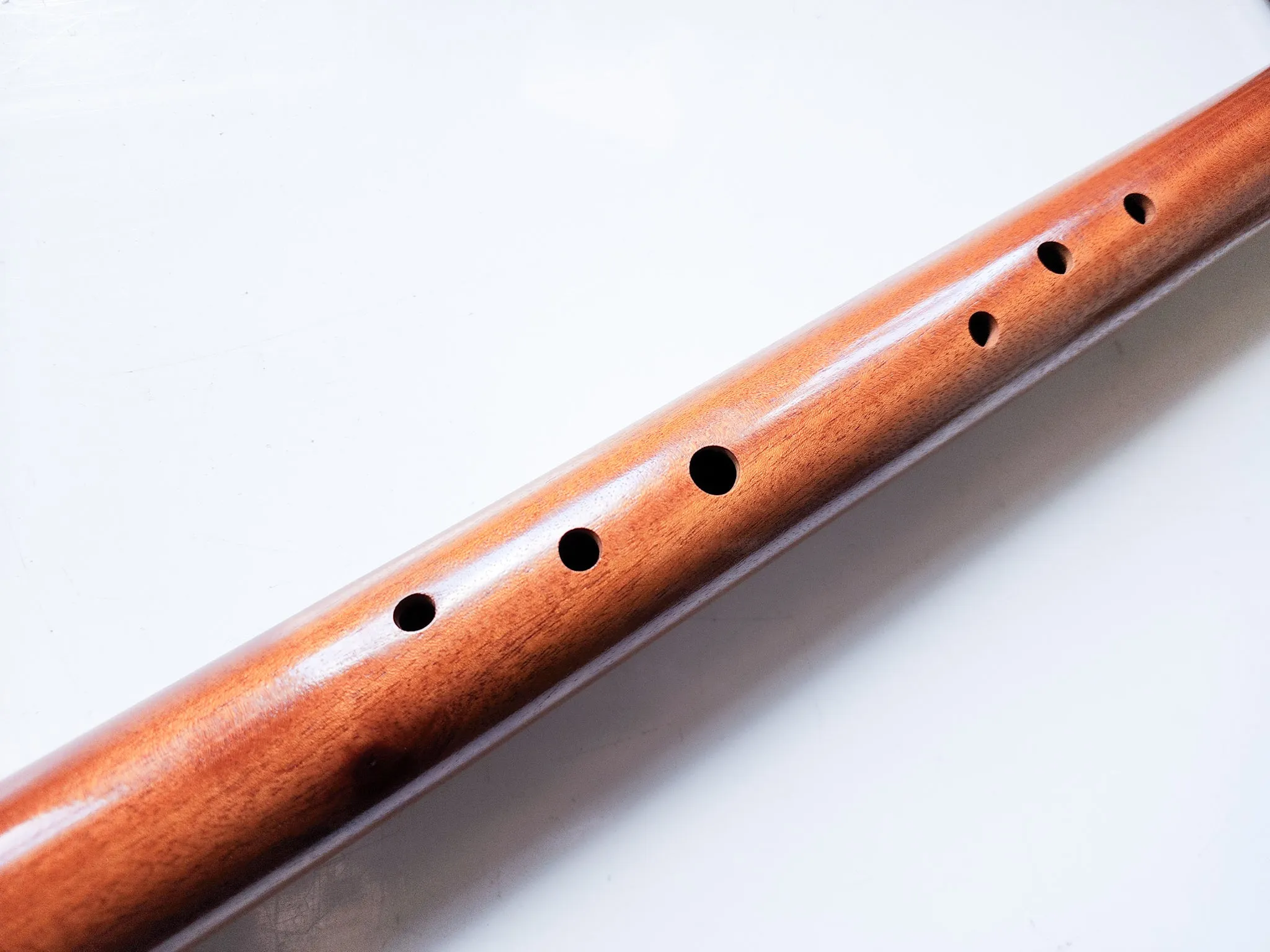 31 Hand Carved Mahogany Single Flute || B Note 432Hz