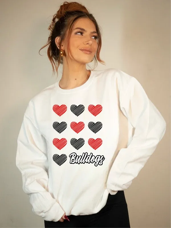 9 Heart Bulldogs Crewneck Sweatshirt