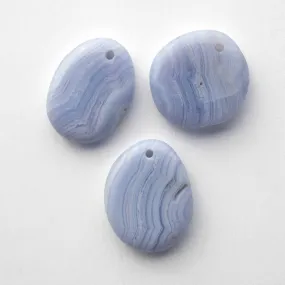 Agate, Blue Lace - Polished w/ Hole