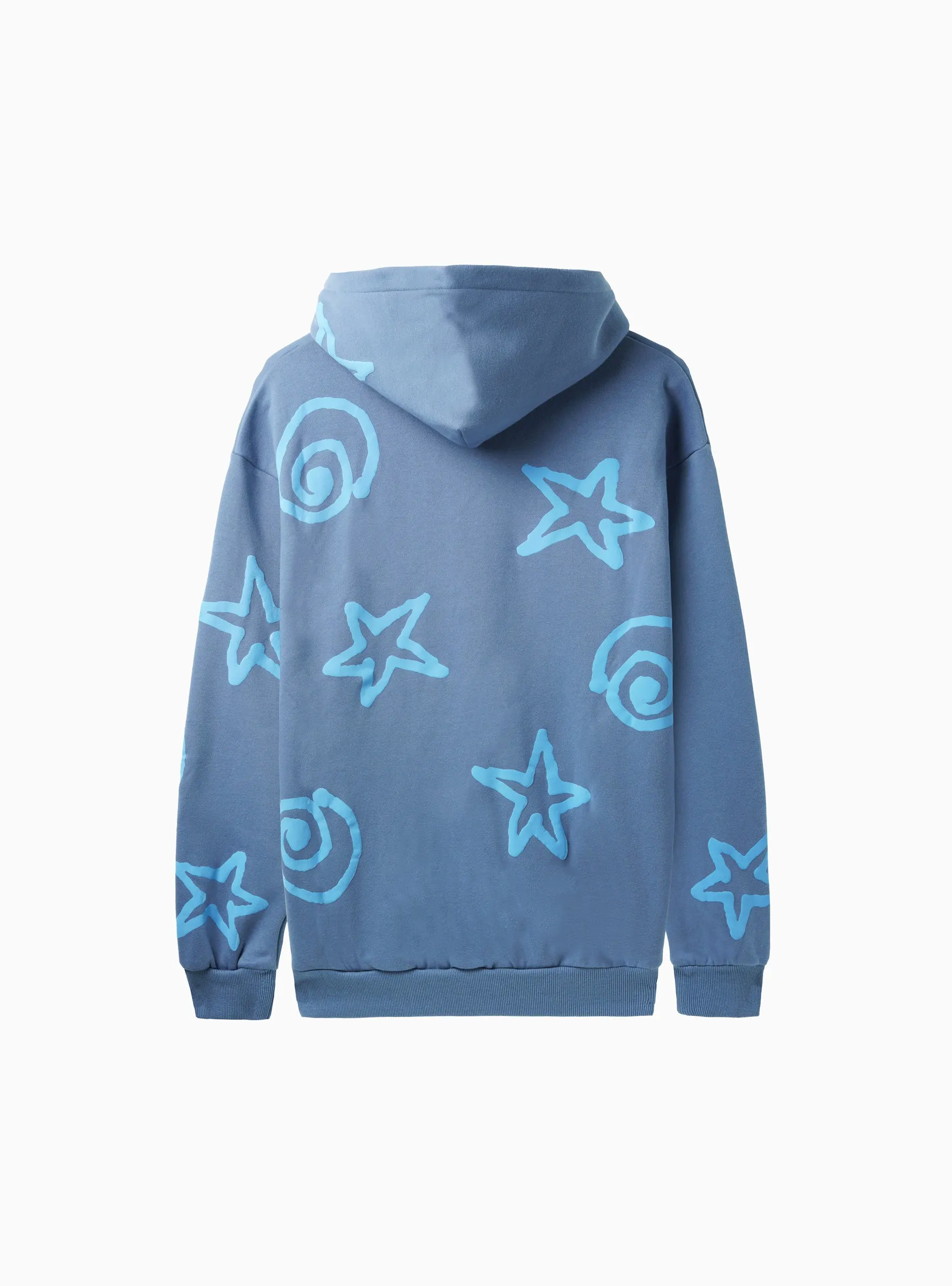 All Over Shapes Hoodie Denim Blue