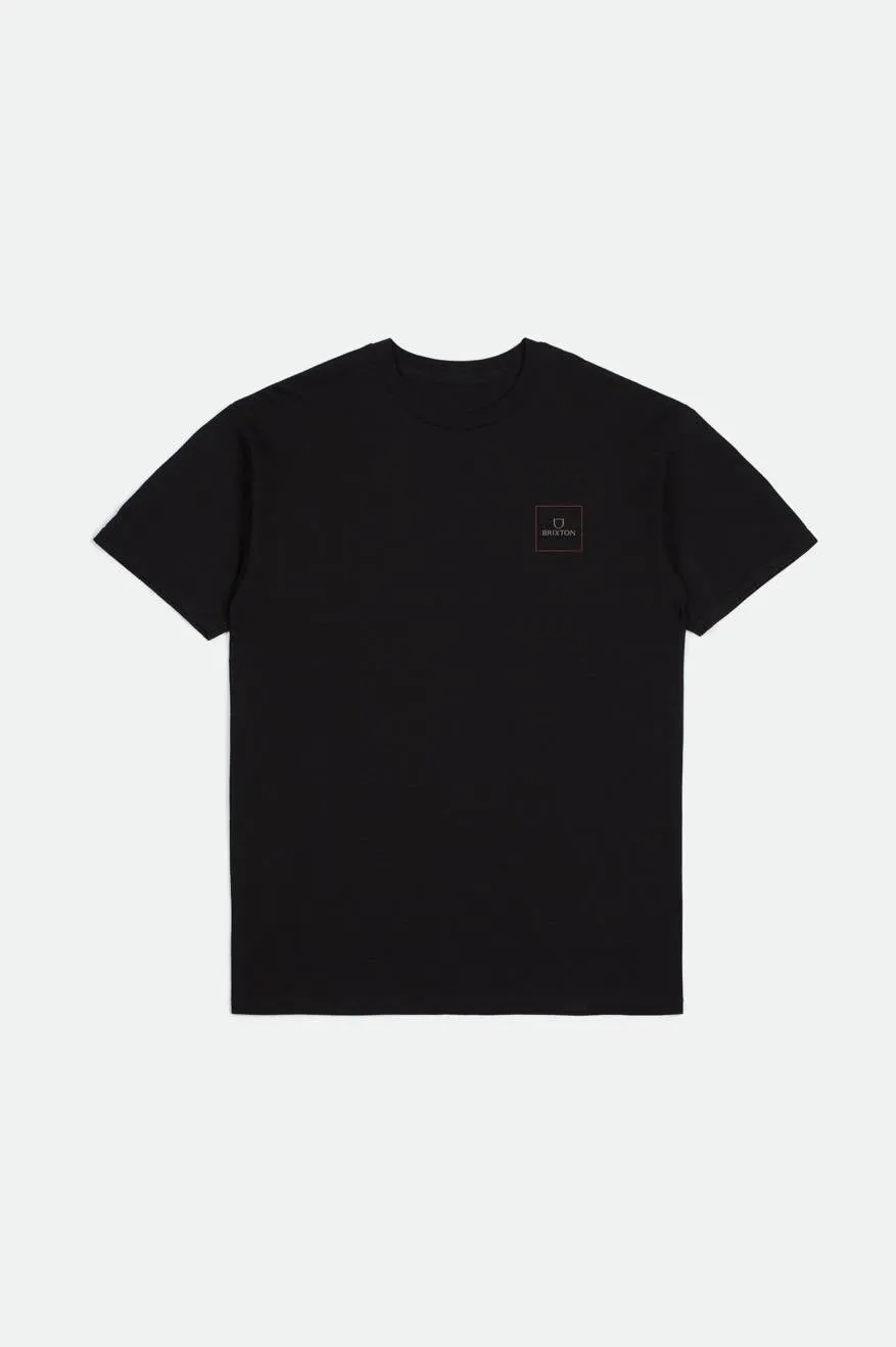 Alpha Square S/S Standard Tee - Black/Casa Red/Sand