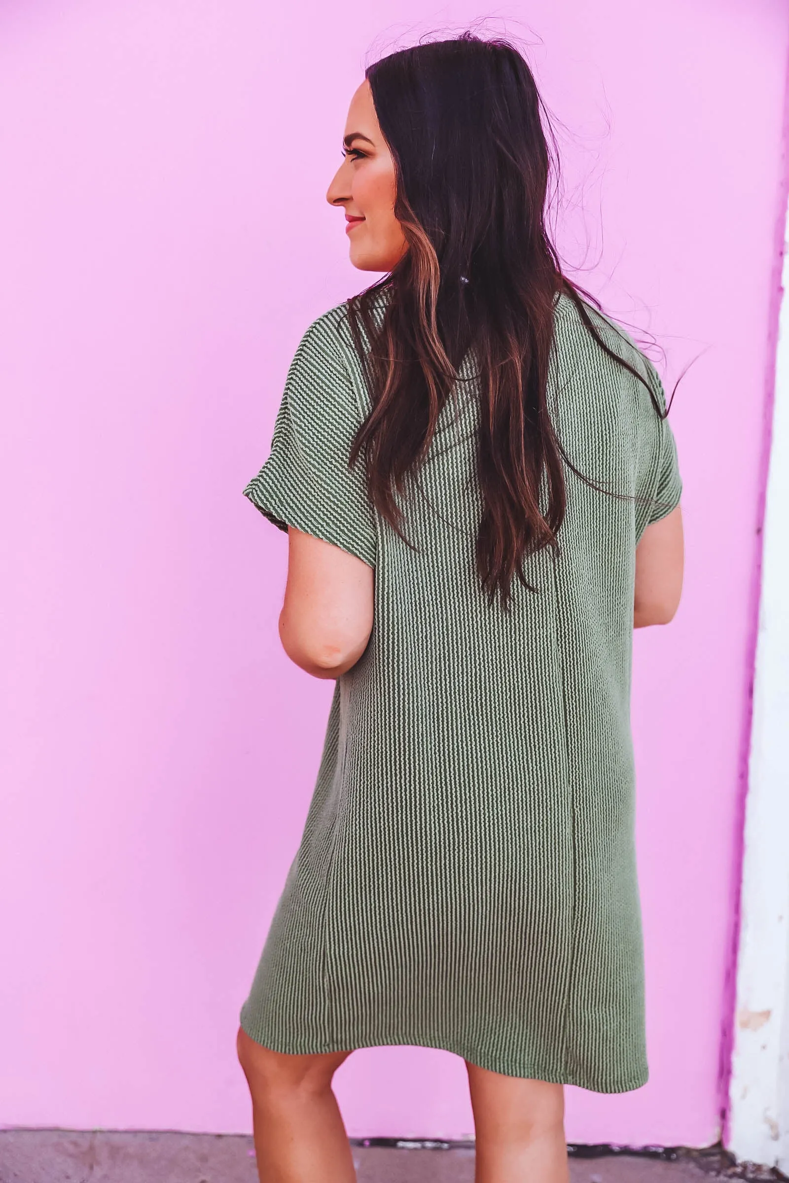 Amelia Mini Dress-Army