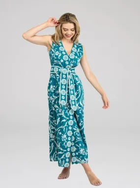 Ann Maxi Dress in green jodphur swirl by Beau & Ro