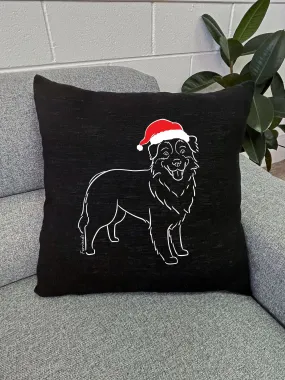 Australian Shepherd Christmas Edition Linen Cushion Cover