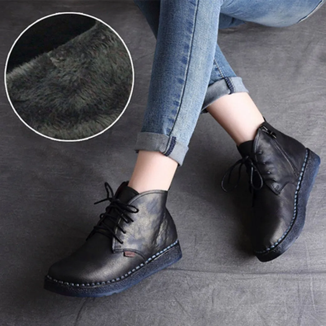 BABAKUD Autumn Winter Retro Handmade Boots Women 35-42