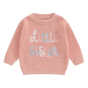 Baby Girls Deluxe Sweater - LITTLE SISTER