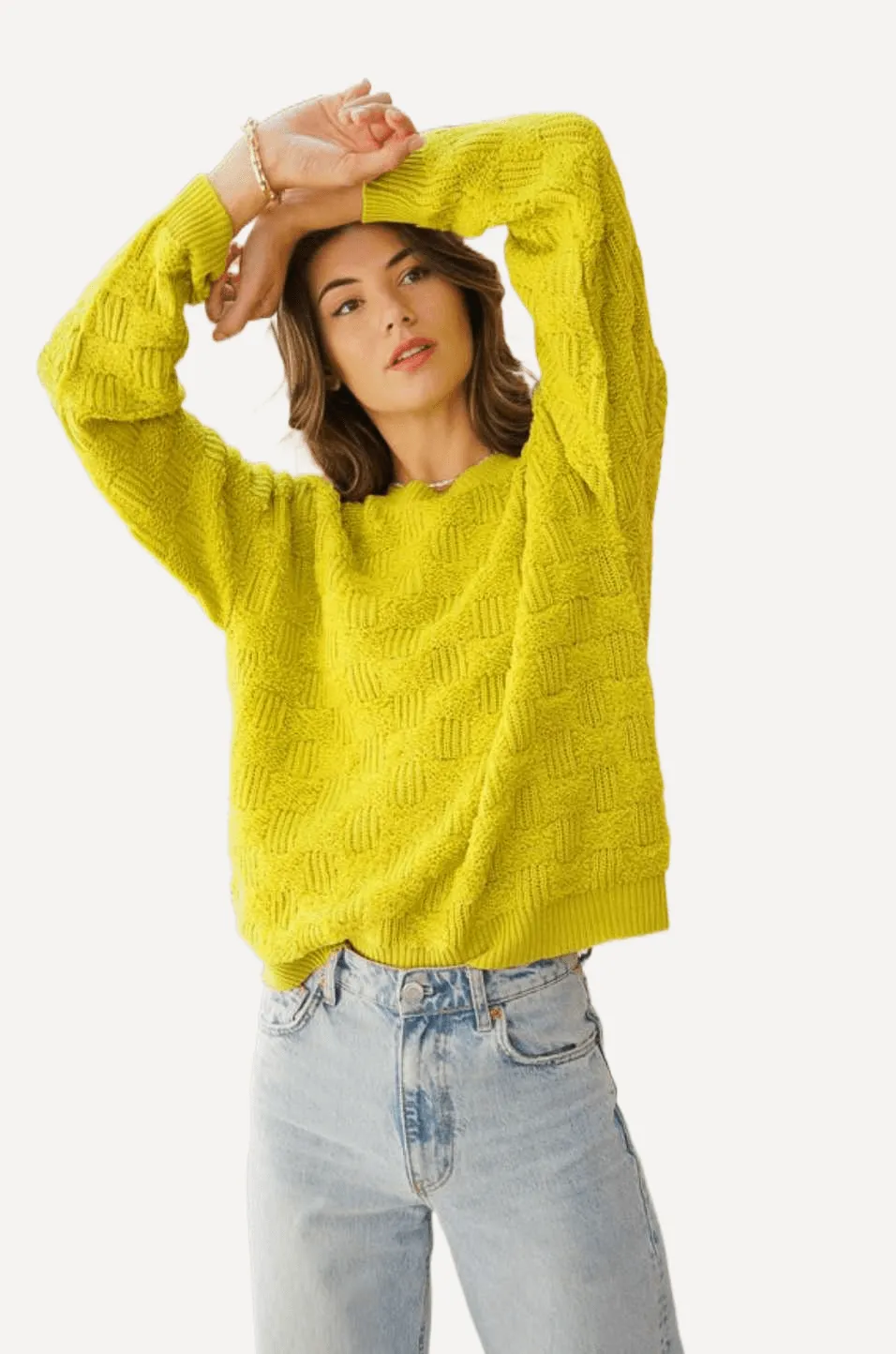 Basket Weaved Sweater