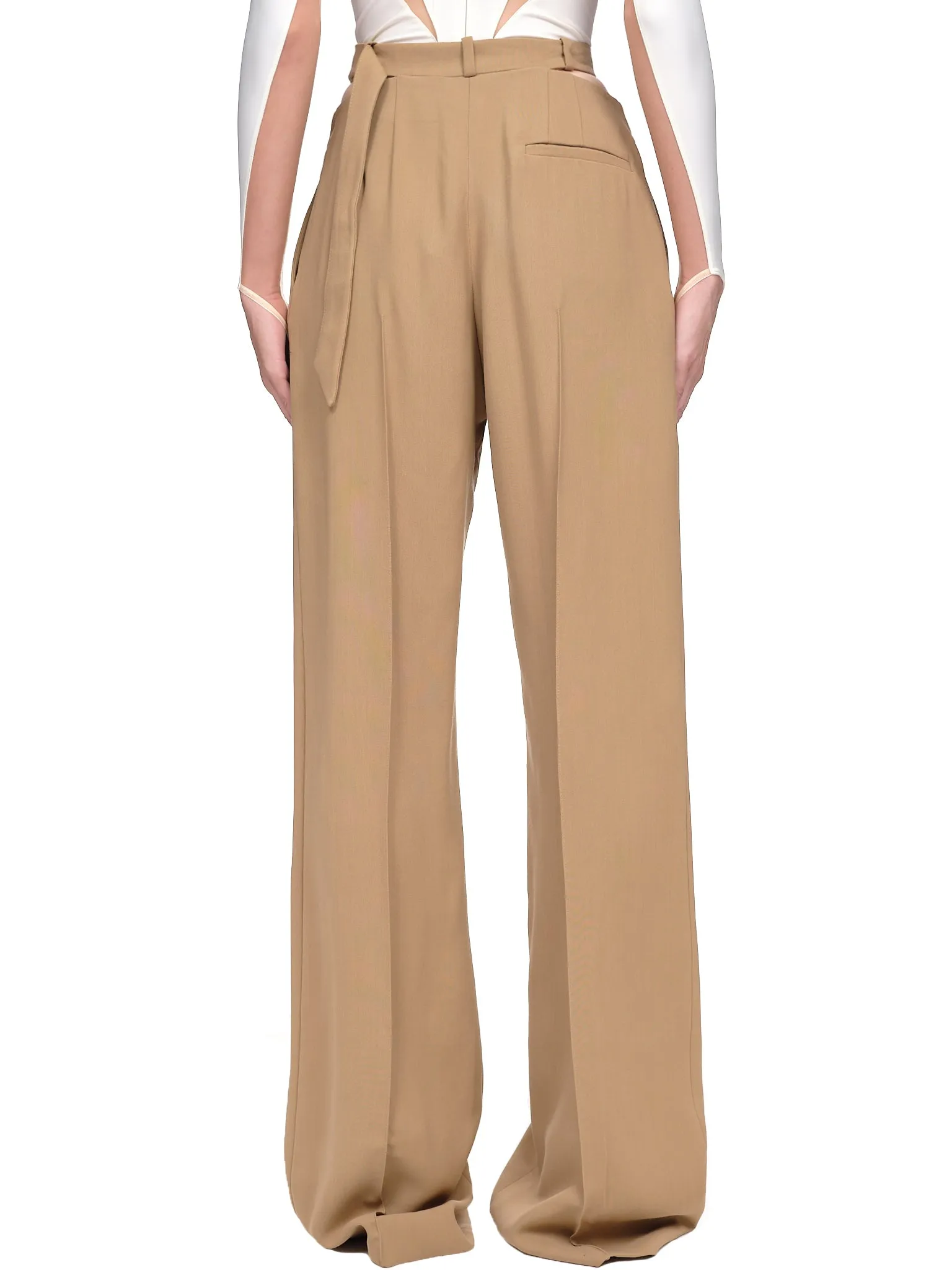 Belted Fluid Trousers (1PA0367182-STONE)