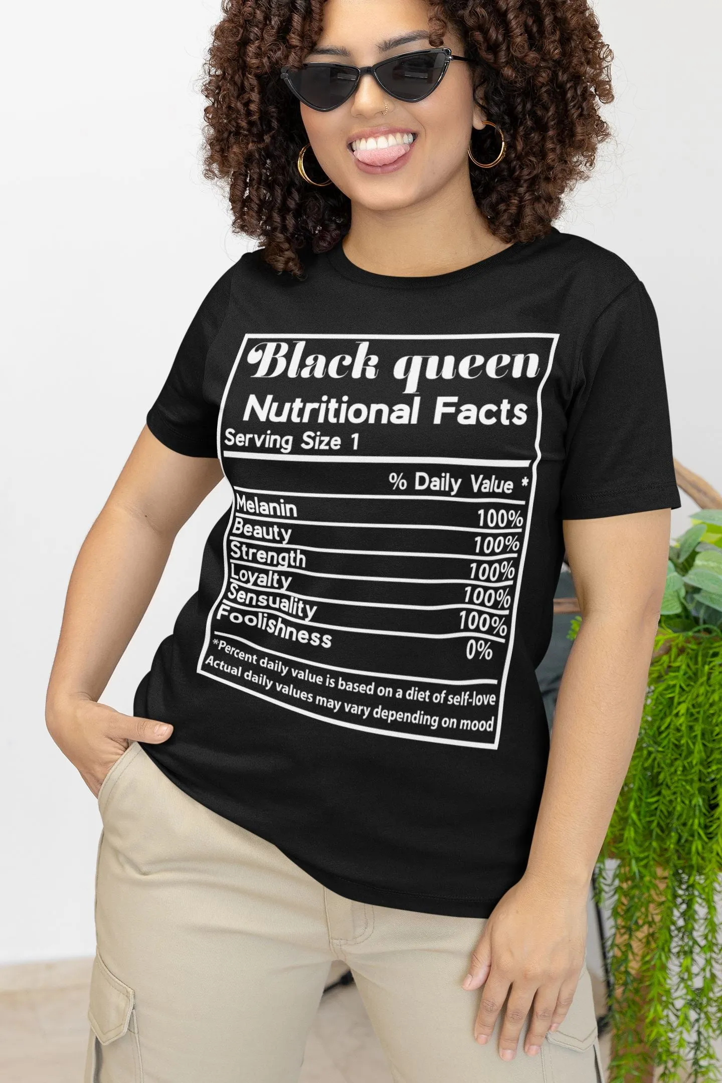 Black Queen Nutrition Facts T-shirt