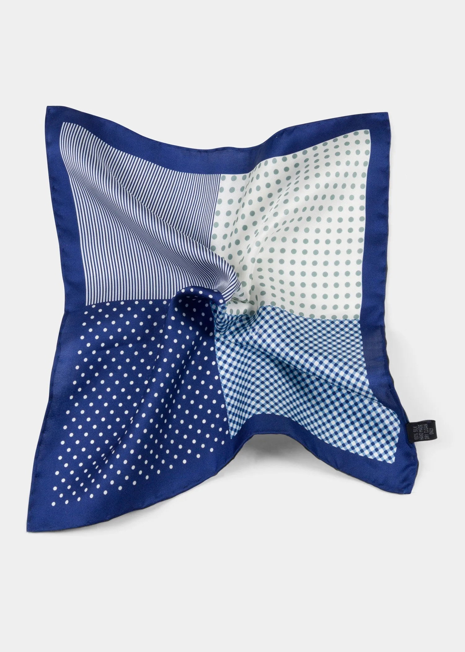 Blue Dots Pocket Square