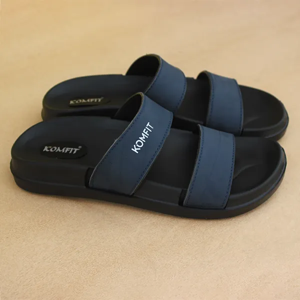 Blue Double Strap Slippers for men