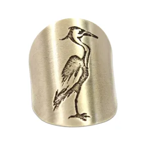 Blue Heron Adjustable Ring