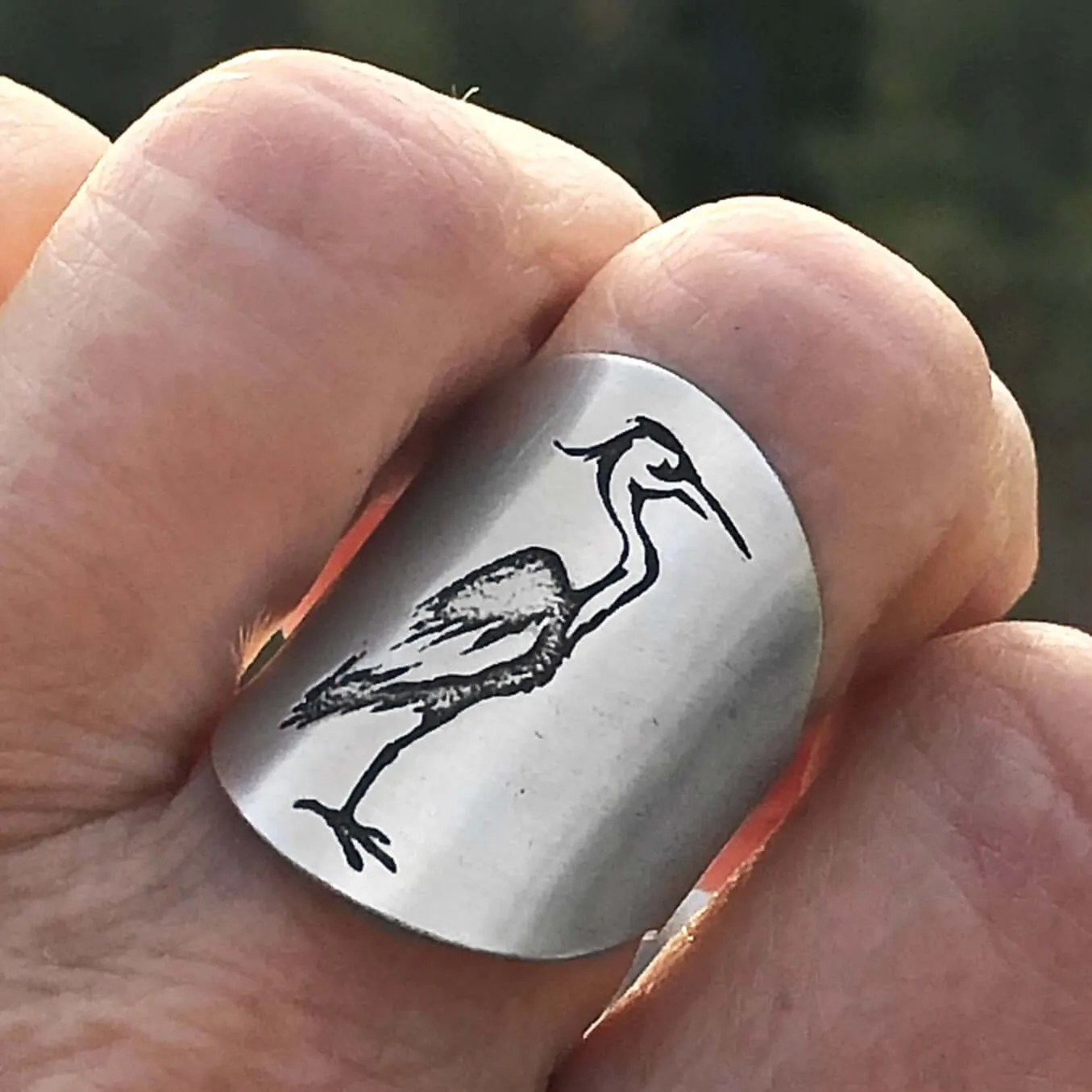 Blue Heron Adjustable Ring