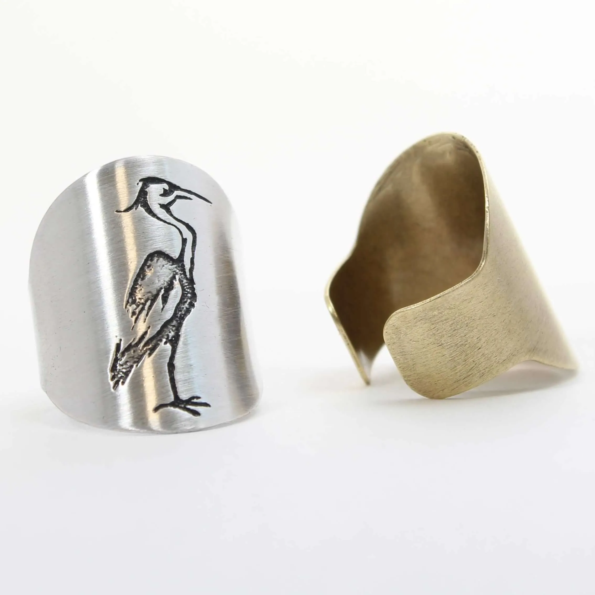 Blue Heron Adjustable Ring