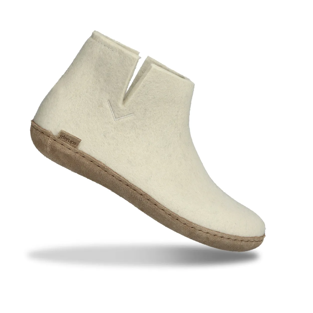 Boot with leather sole - White