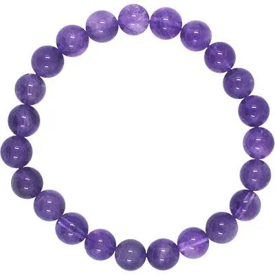 Bracelet, Amethyst 6-8mm Round