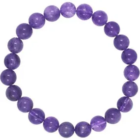 Bracelet, Amethyst 6-8mm Round