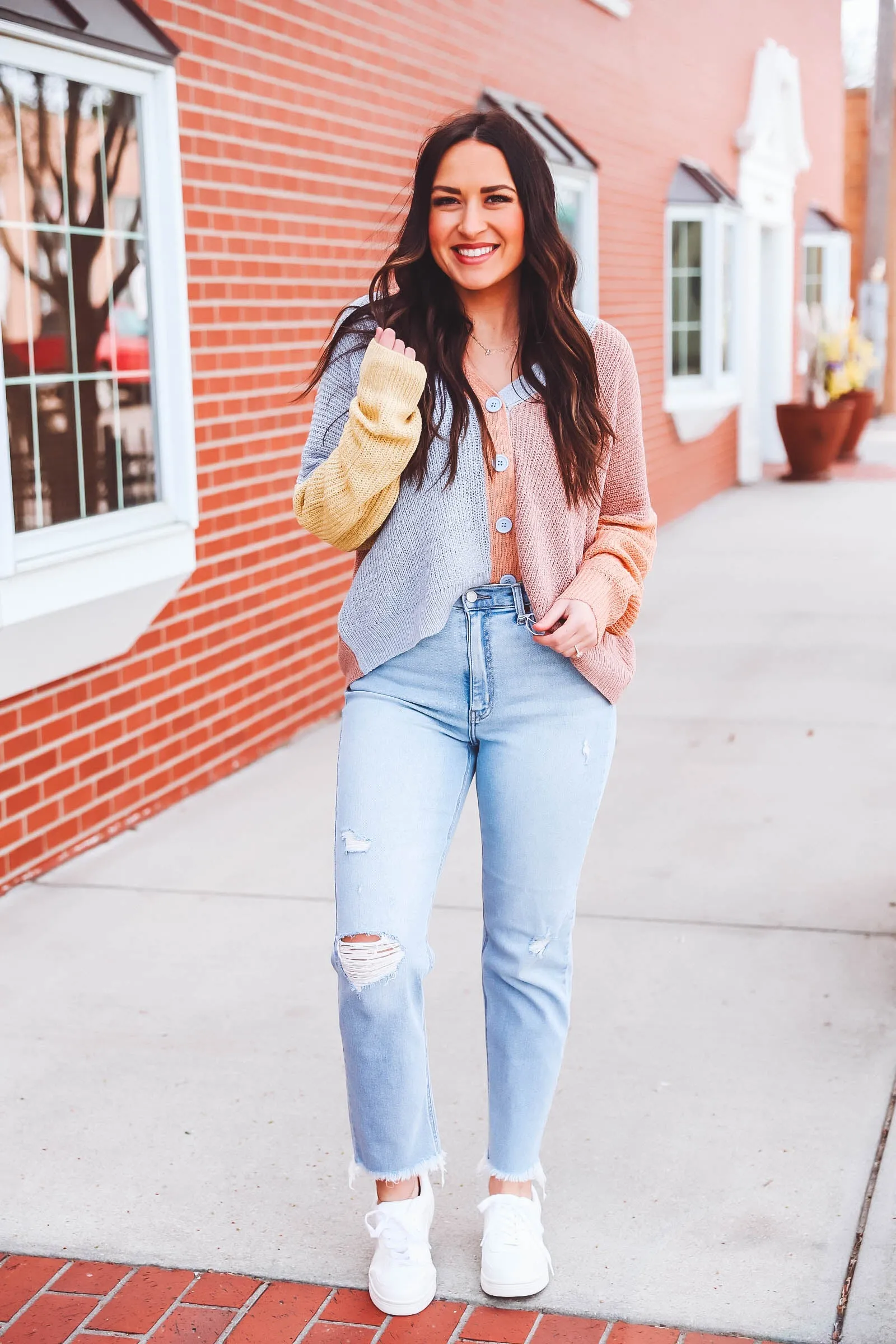 Bryn Color Block Cardigan