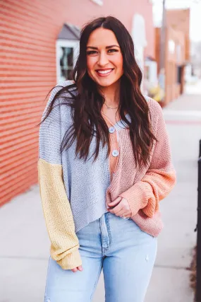 Bryn Color Block Cardigan