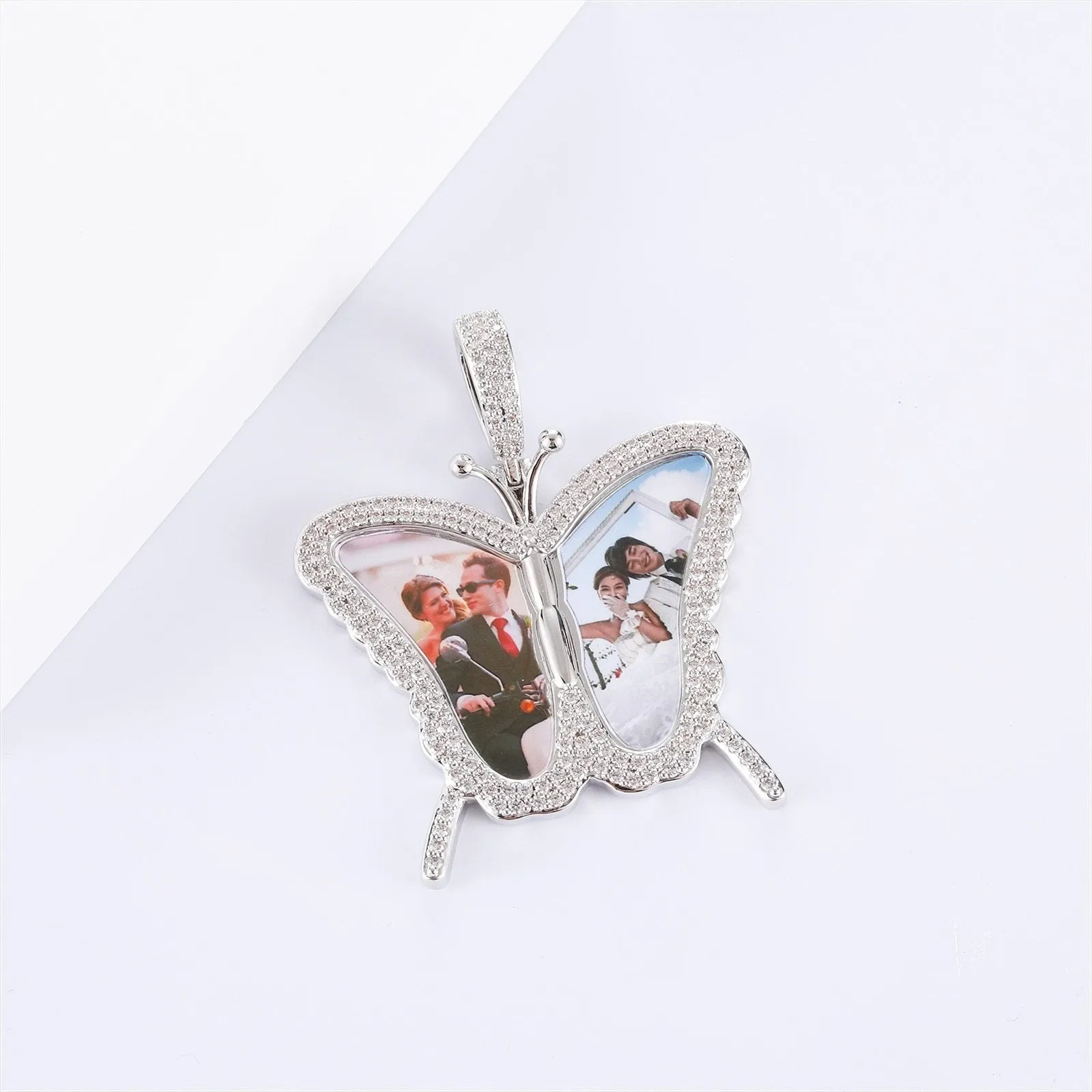 Butterfly Shape Custom Photo Pendant