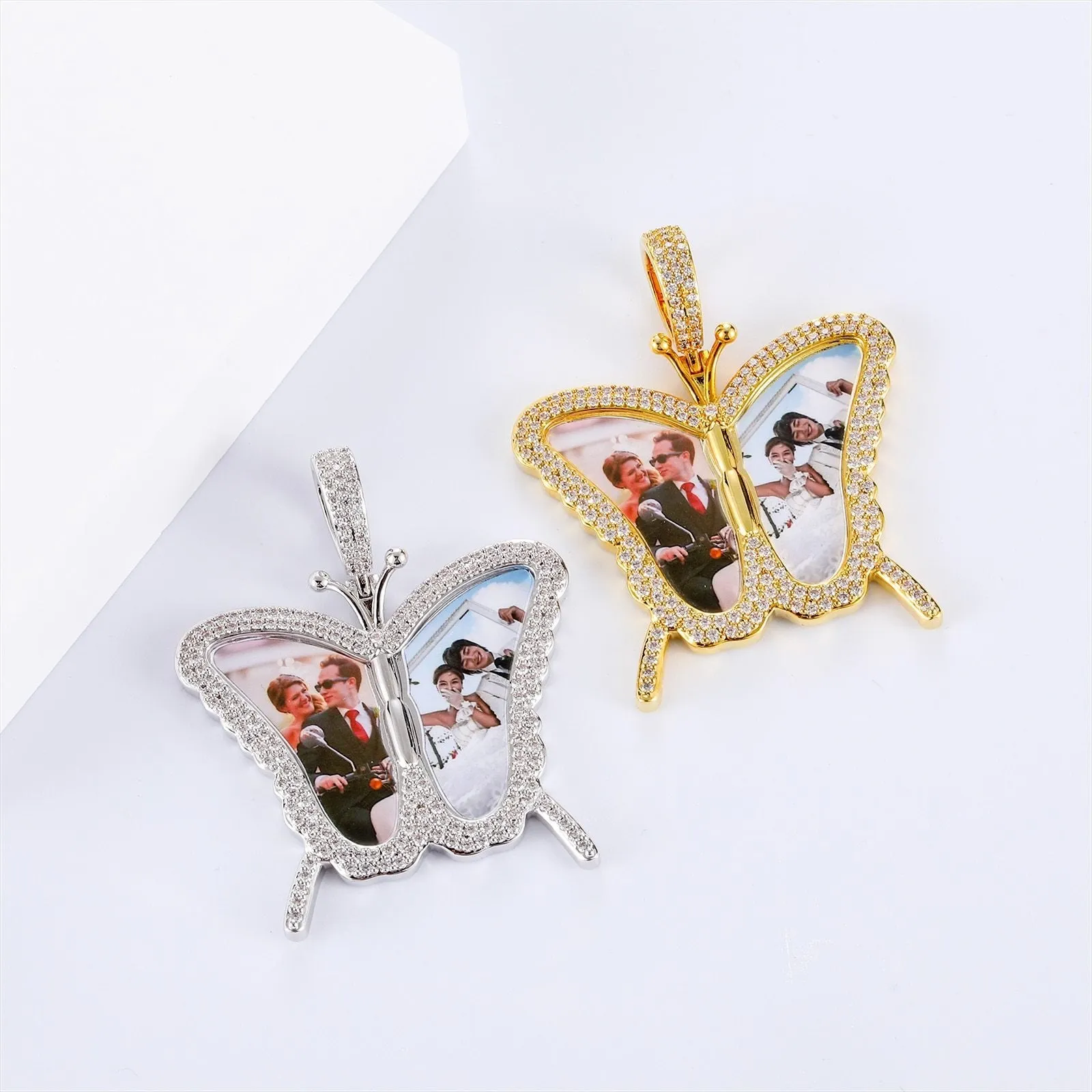 Butterfly Shape Custom Photo Pendant