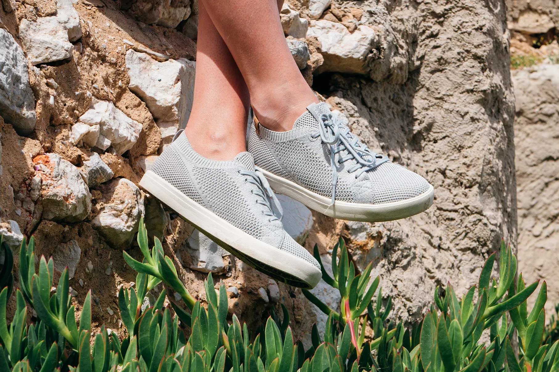 Cannon Knit II Women's Recycled PET Sneakers | Light Grey