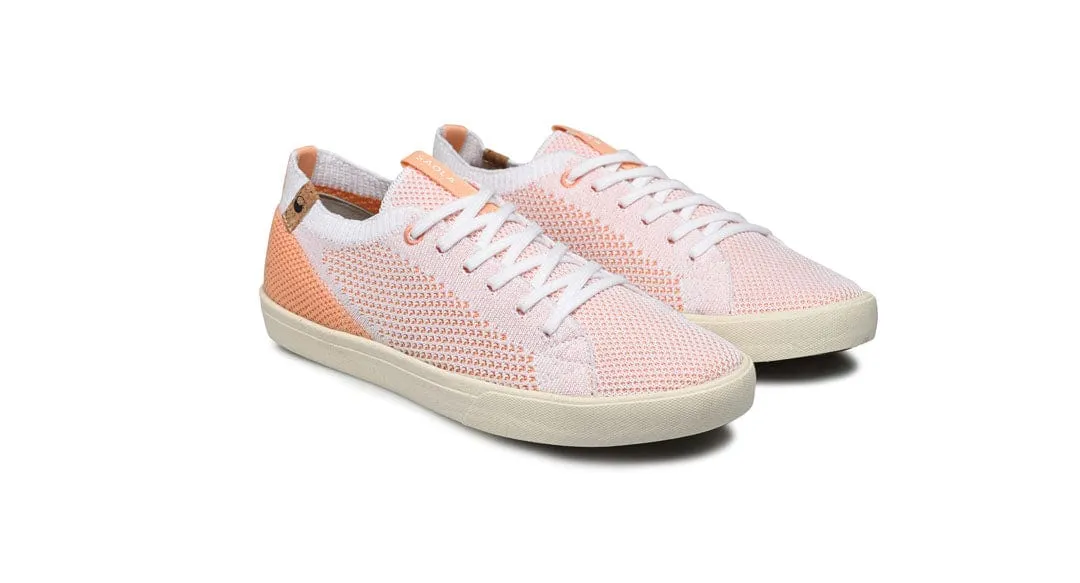 Cannon Knit II Women's Recycled PET Sneakers | White Peach