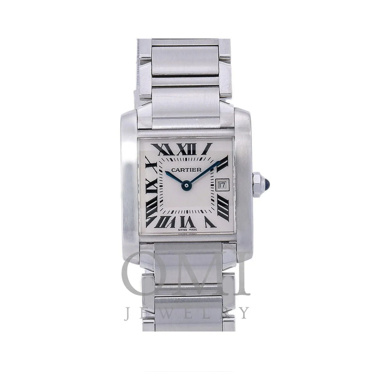 Cartier Tank Franaise W51011Q3 25MM White Dial With Stainless Steel Bracelet