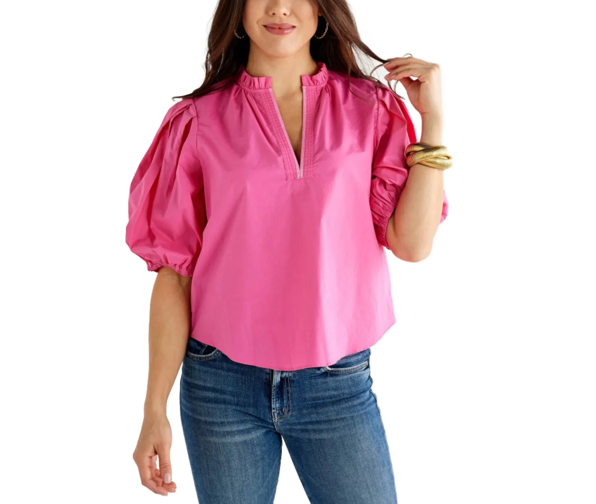 Caryn Lawn Anna Top - Pink