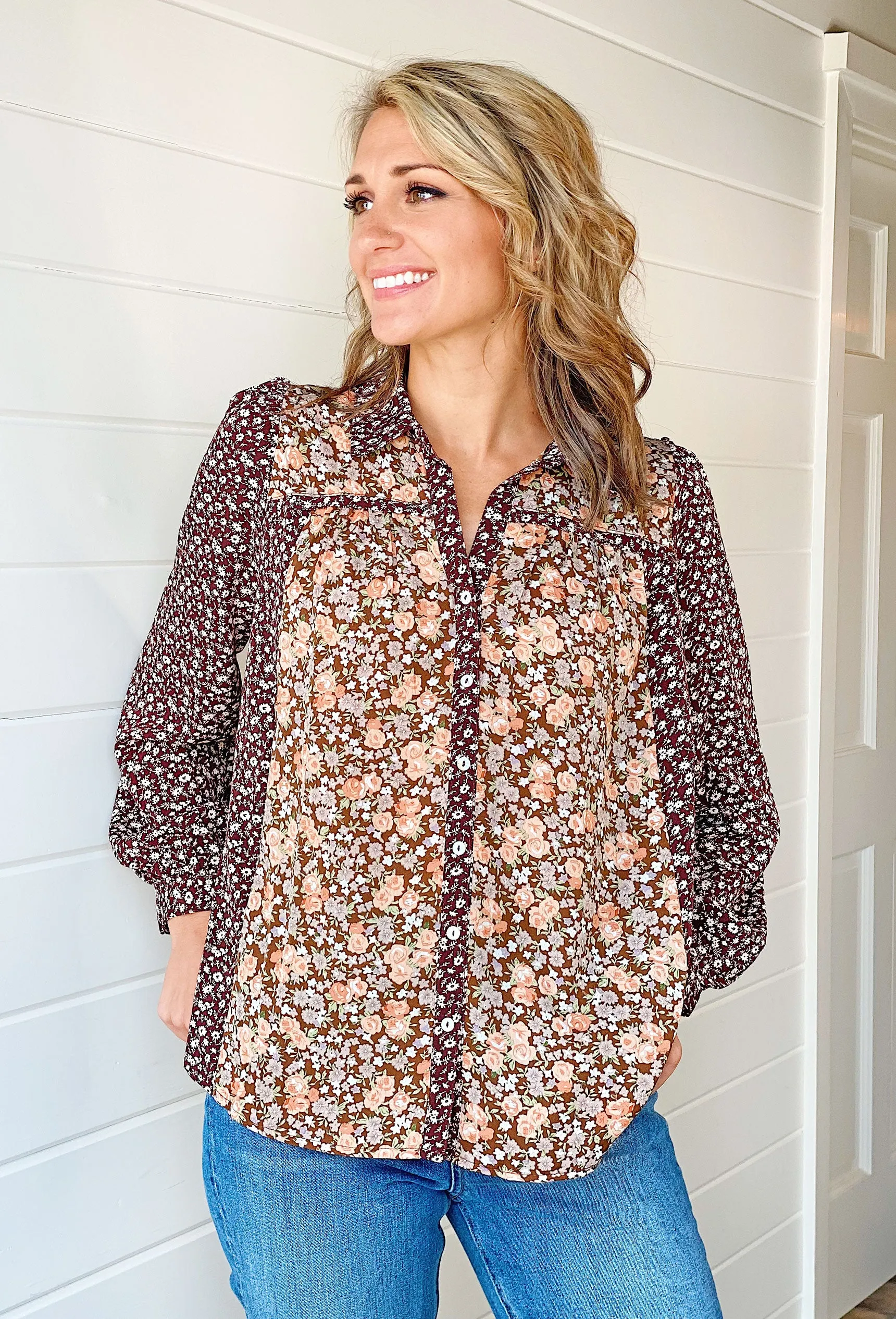 Chasing Dreams Floral Button Up Top