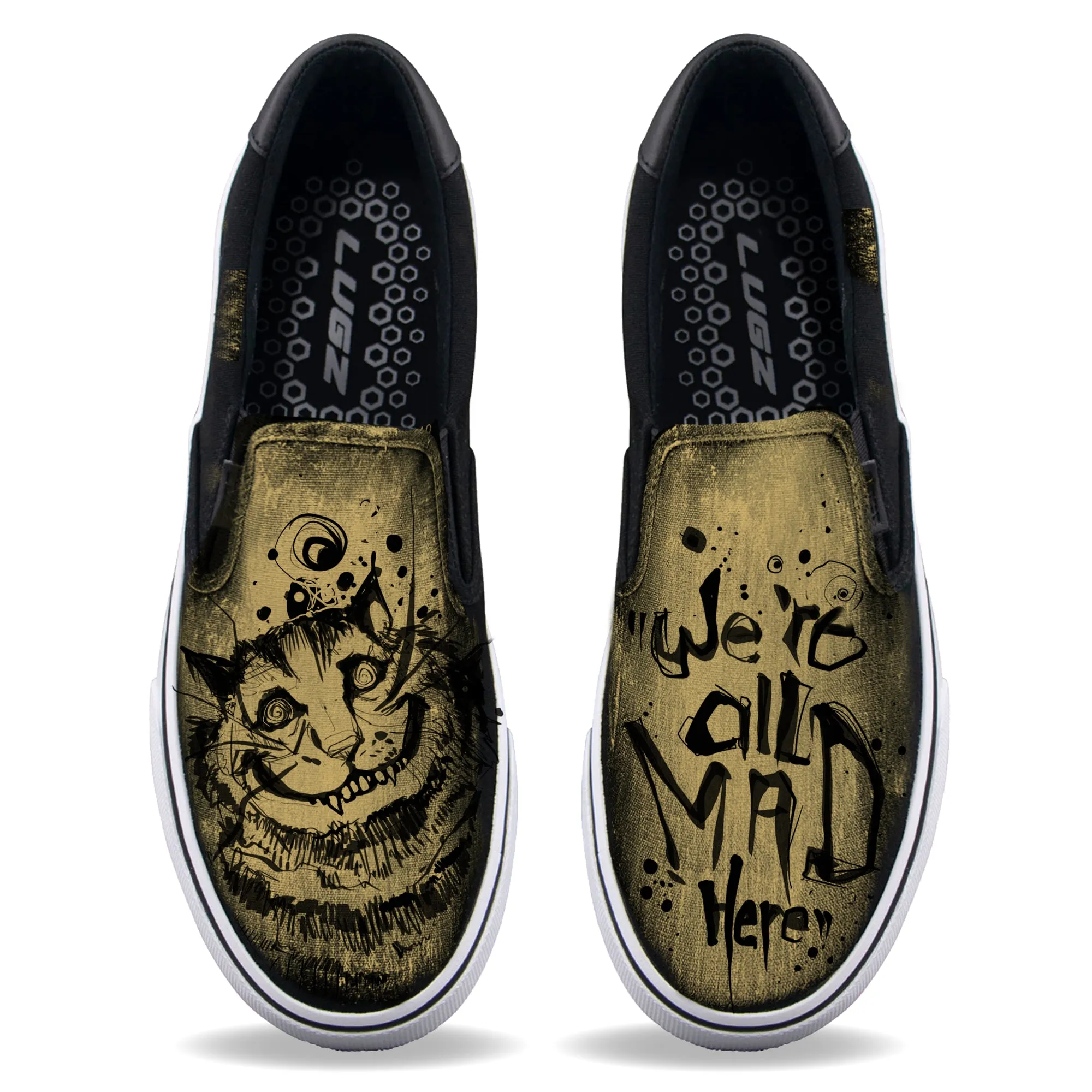 Cheshire Cat Unisex Slip ons