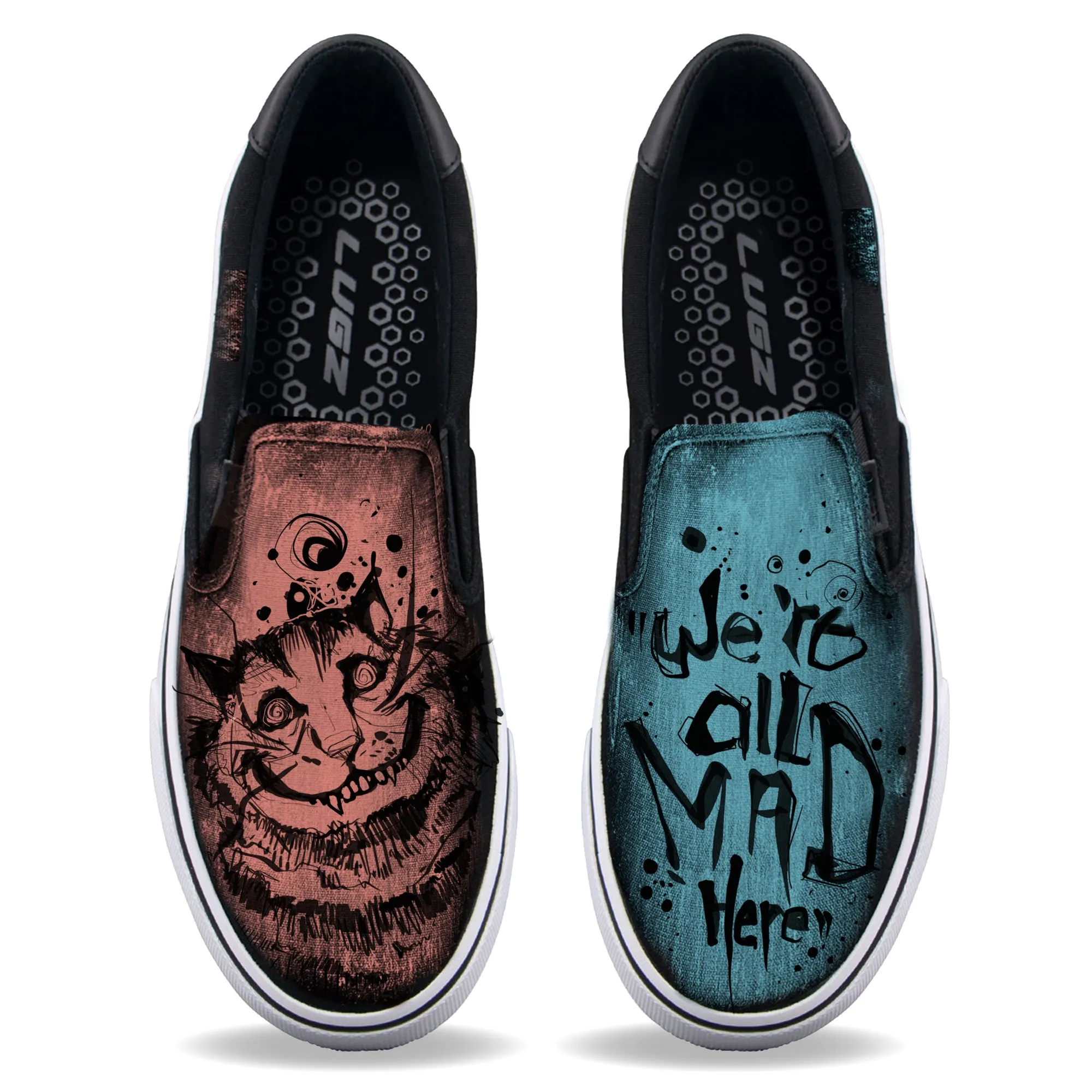 Cheshire Cat Unisex Slip ons