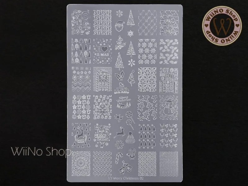 Christmas Nail Art Stamping Plate Template XY-MC02