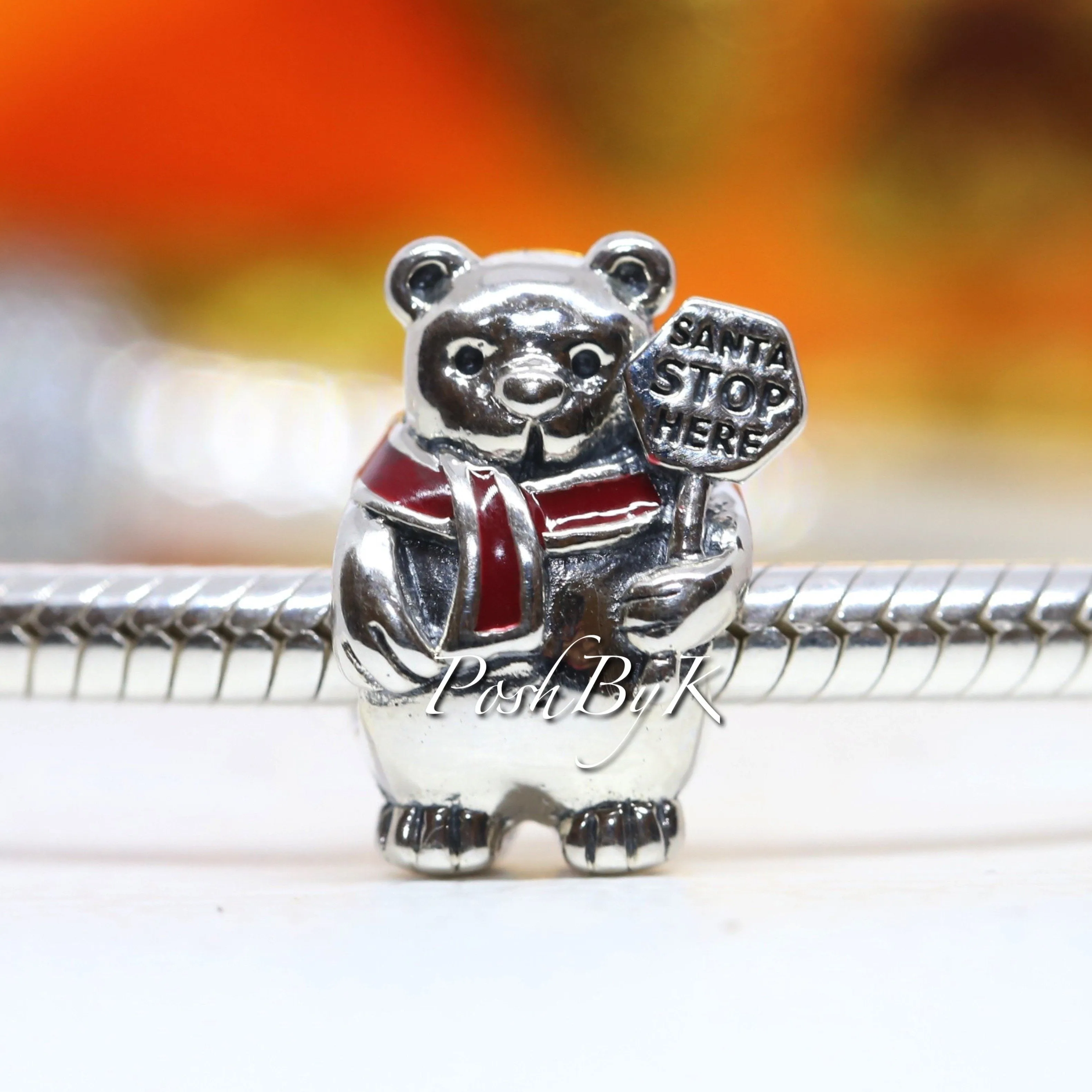 Christmas Polar Bear Charm 796466EN39