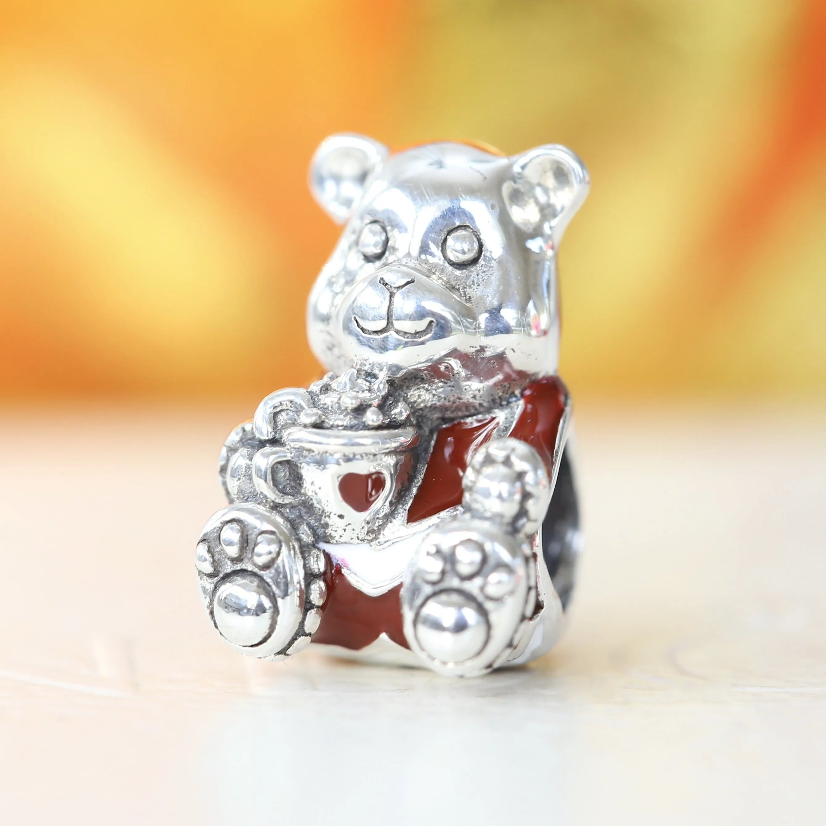 Christmas Teddy Bear Charm 797564ENMX