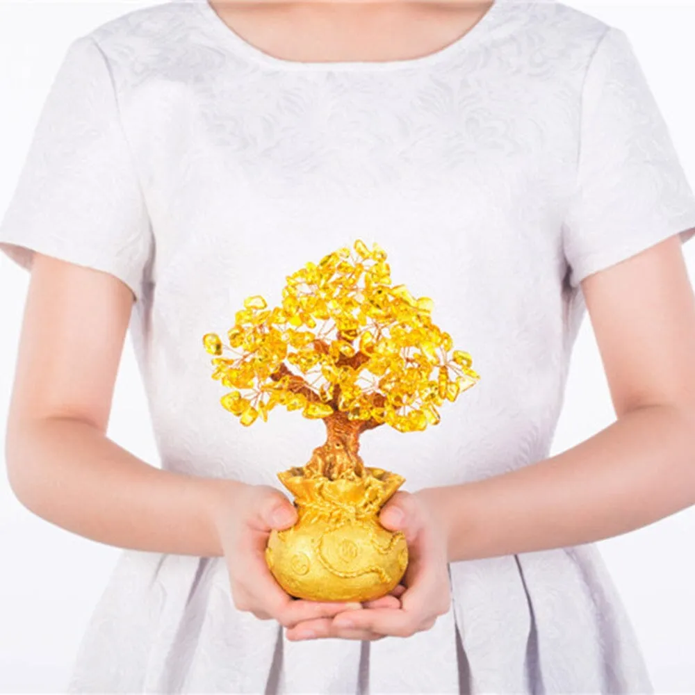 Citrine Bonsai Money Lucky Tree