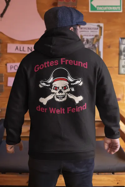 Classic Oversized Hoodie Rückendruck/Gottes Freund