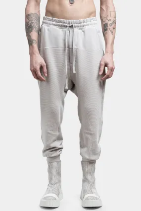 Contrast cotton sweatpants, Silver