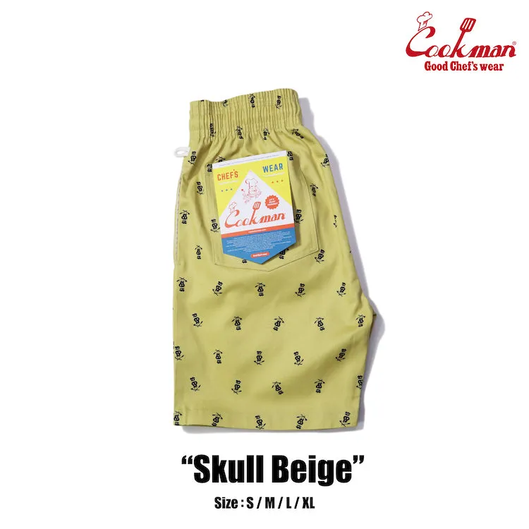 Cookman Chef Short Pants - Skull  : Beige