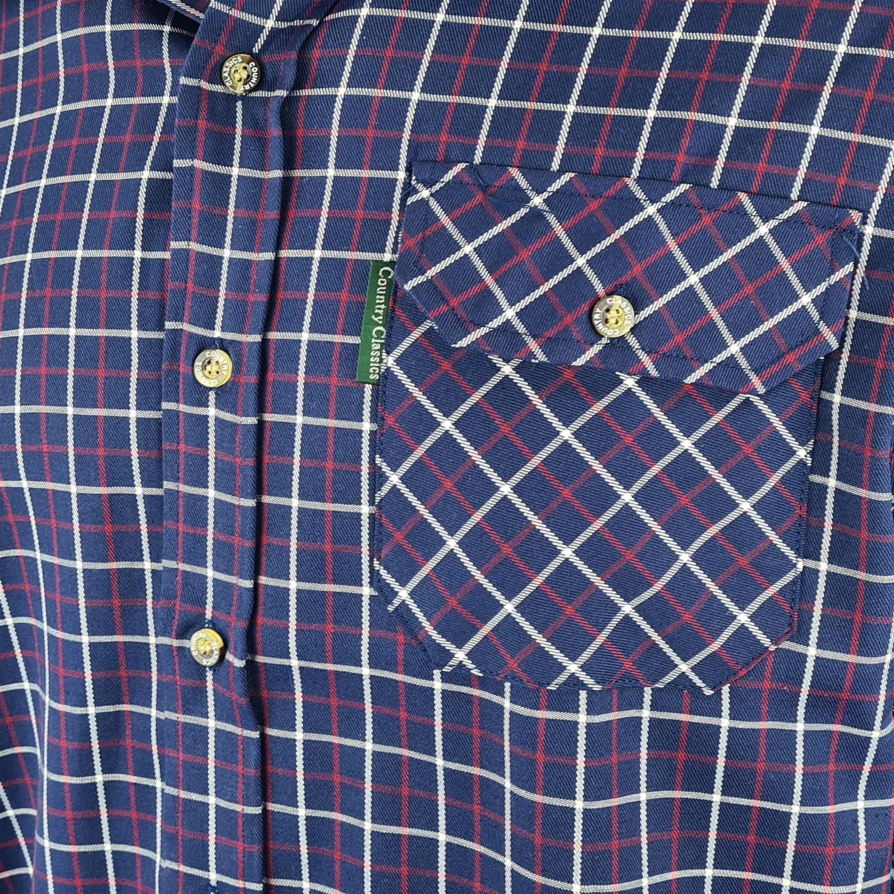 Country Classics Mens Short Sleeve Check Shirt - Fontwell Navy