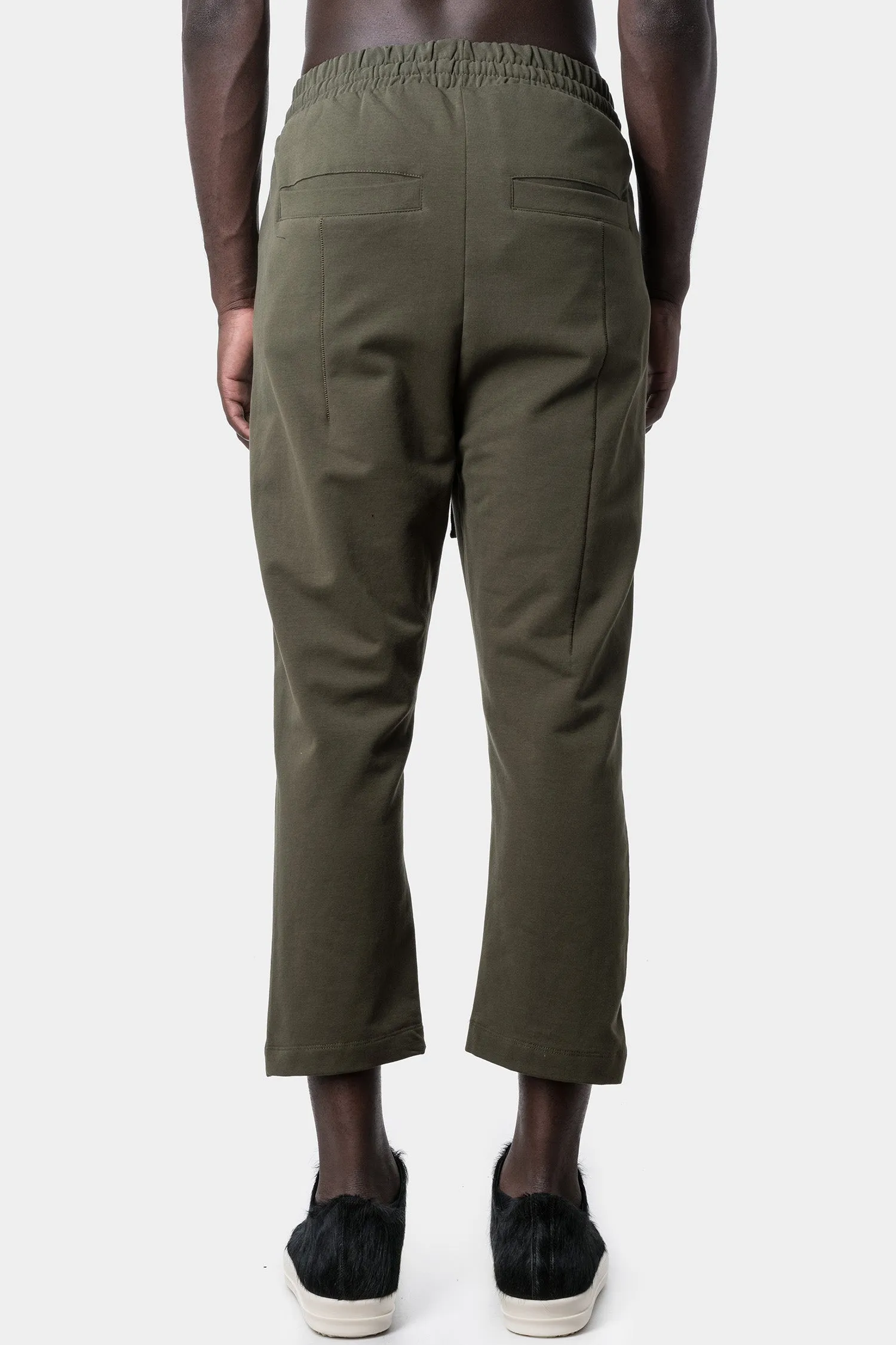 Cropped cotton trousers, Green