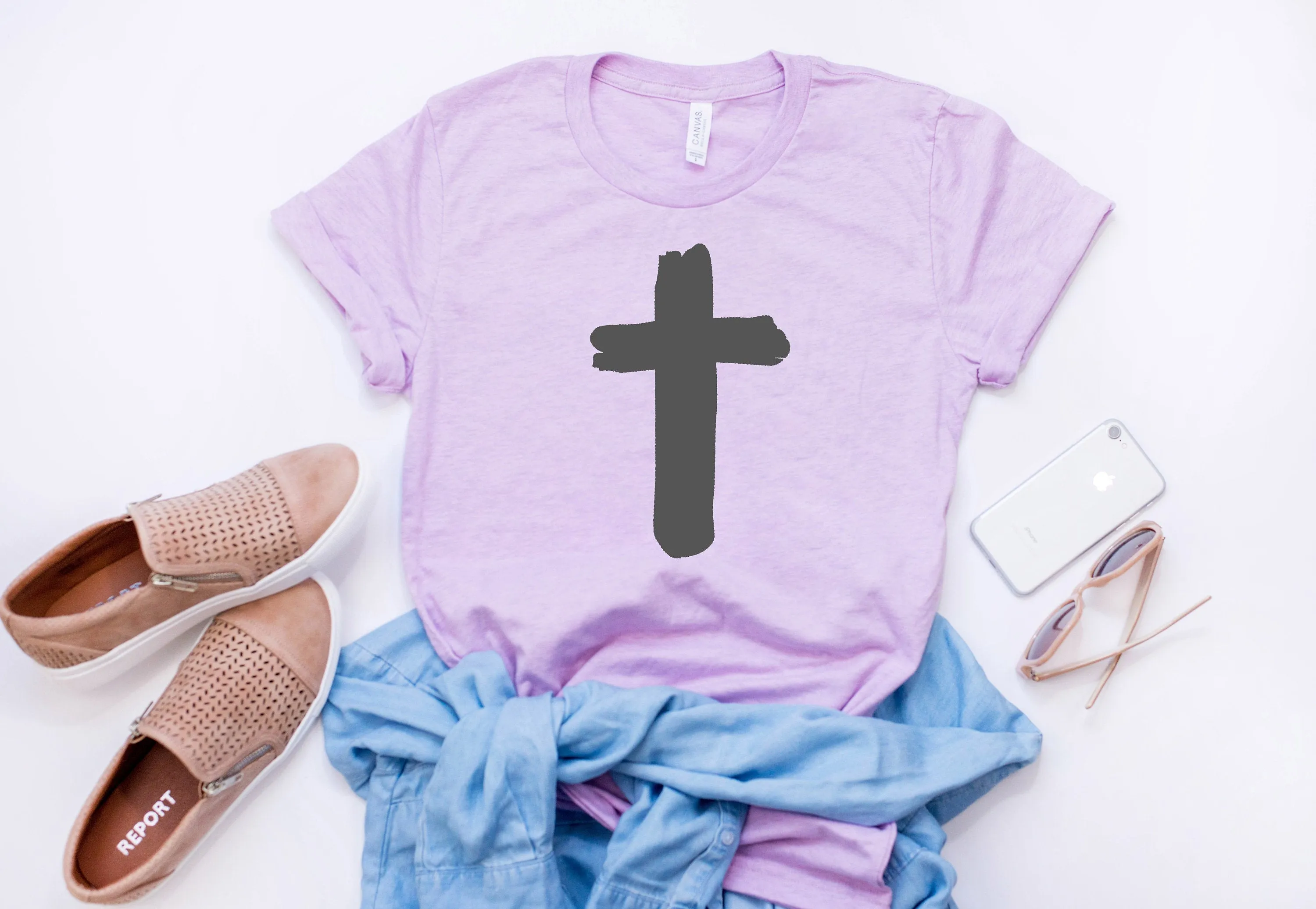 Cross tshirt - Womens Christian shirt - Womens Easter shirt - Womens cross shirt - Cross tee - Womens Christian tee - Easter shirt