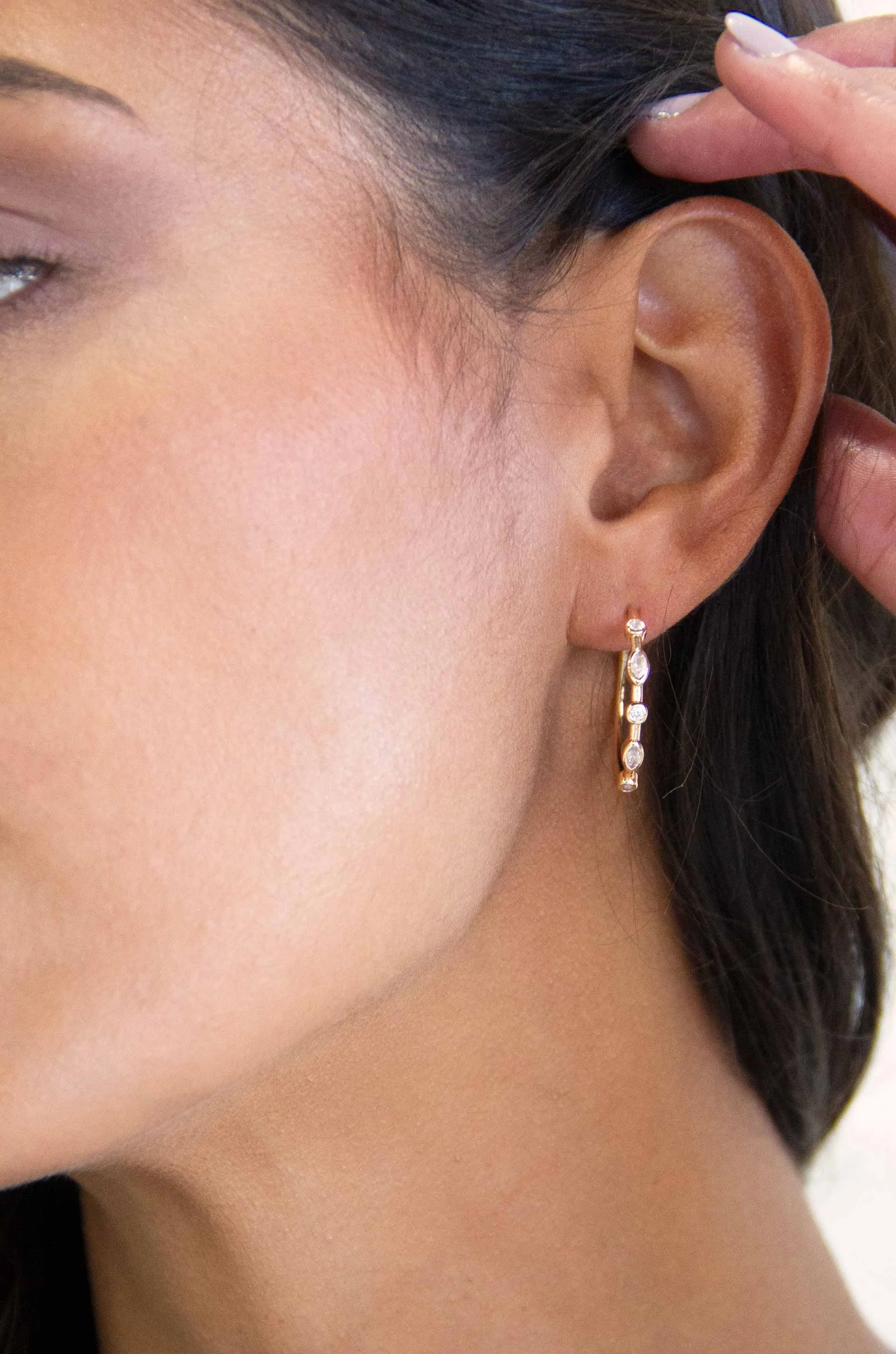 Crystal Queen Hoop Earrings