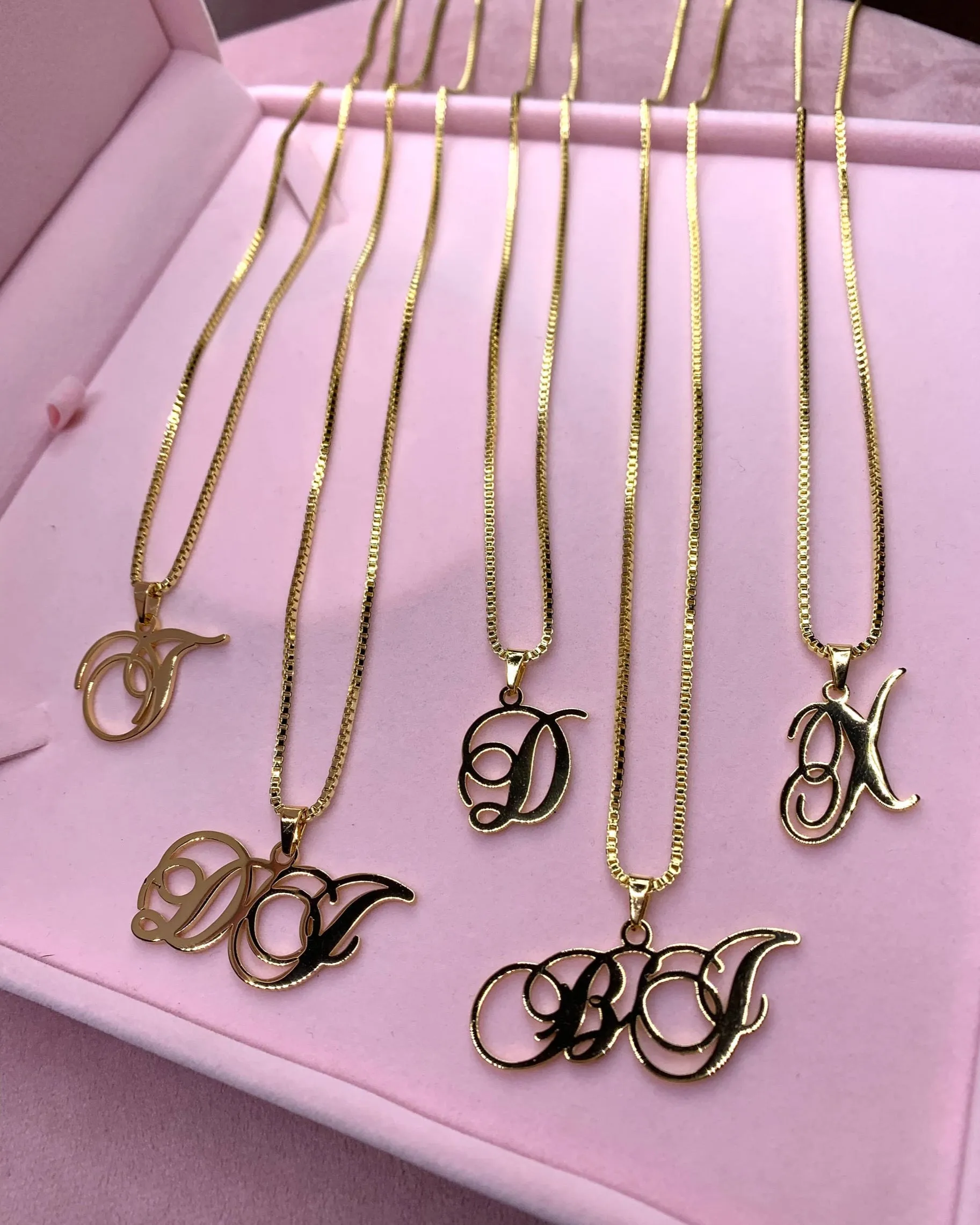 Cursive Initial Pendant Necklace