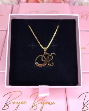 Cursive Initial Pendant Necklace