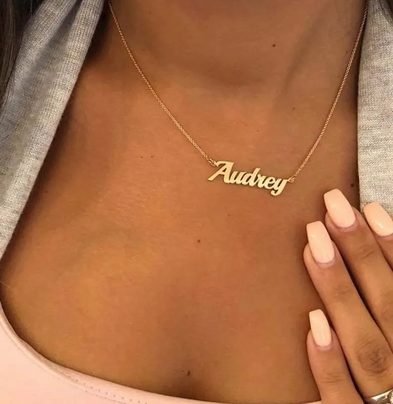 Cursive Pavé Name Necklace